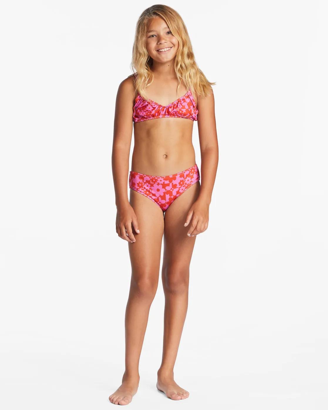 Girls Love Letter Shirred Two Piece Tank Bikini Set - Red Aloha sold by Billabong product image thumbnail 2