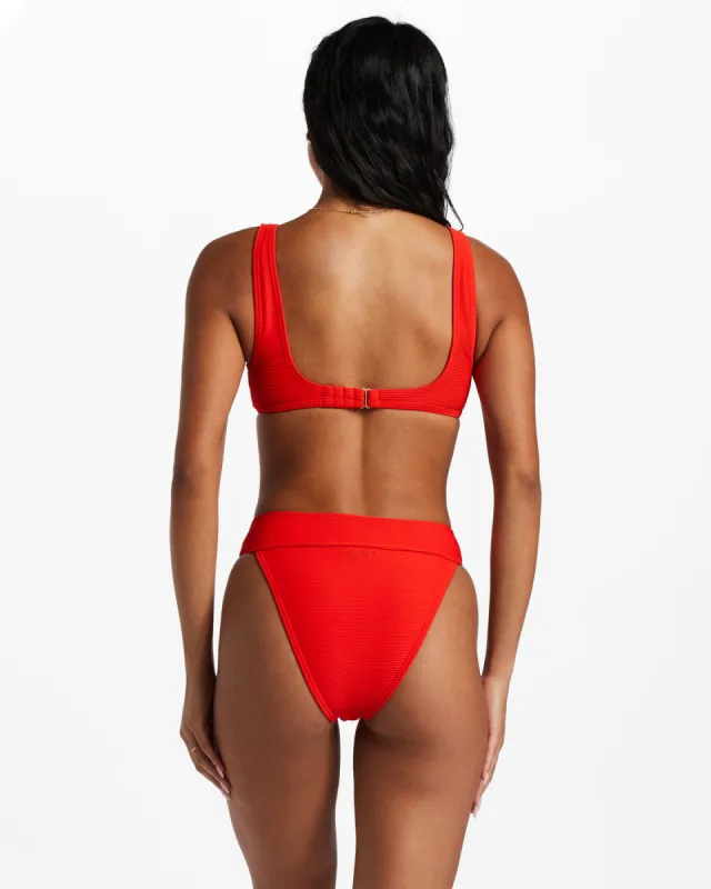 Tanlines Aruba Bikini Bottoms - Rad Red sold by Billabong