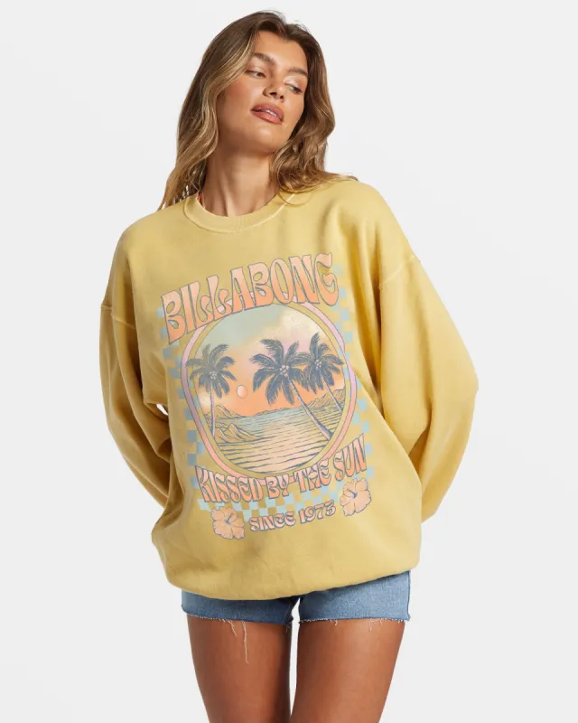 Ride In Oversized Crewneck Sweatshirt - Mellow Daze sold by Billabong