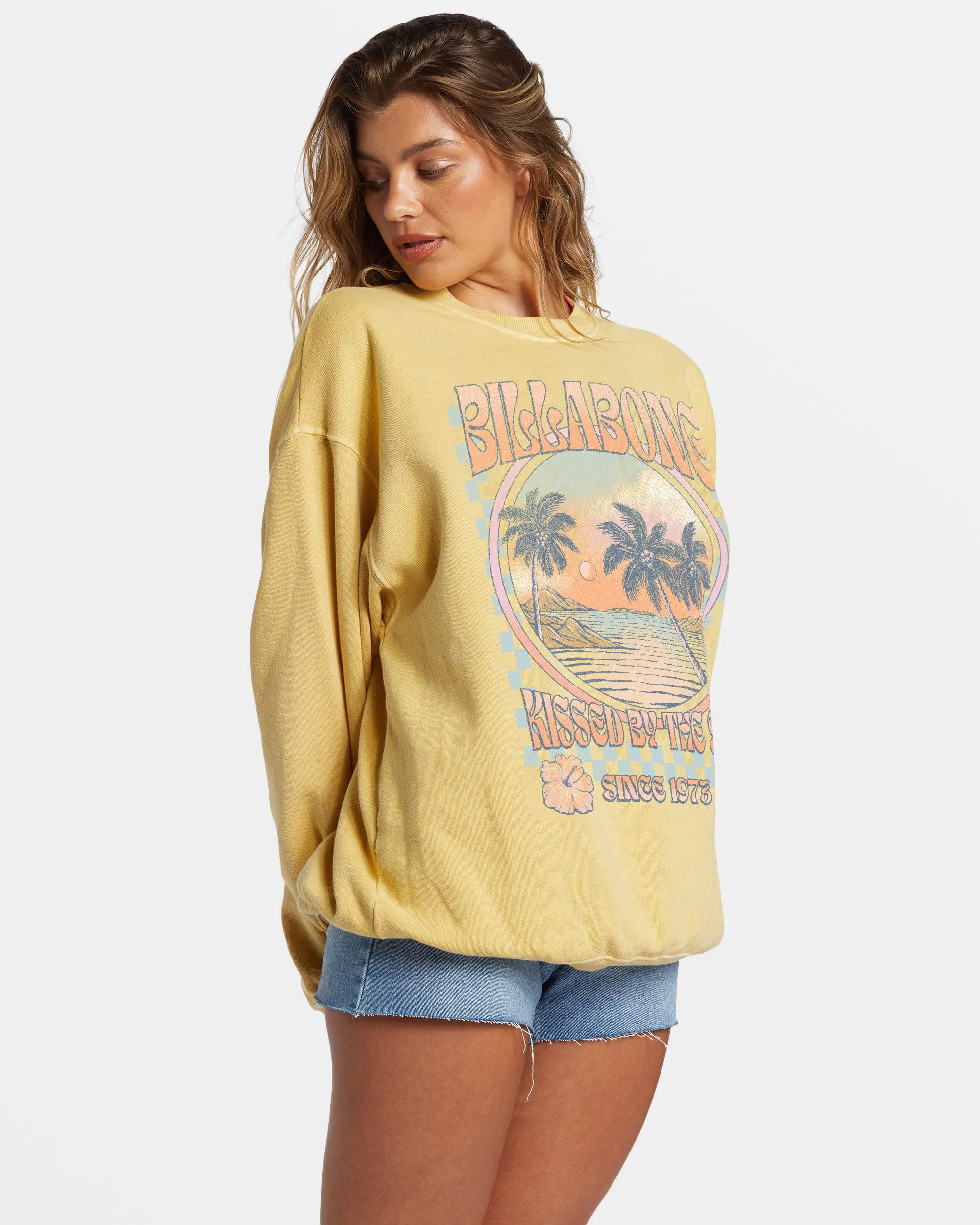 Ride In Oversized Crewneck Sweatshirt - Mellow Daze sold by Billabong product image thumbnail 3