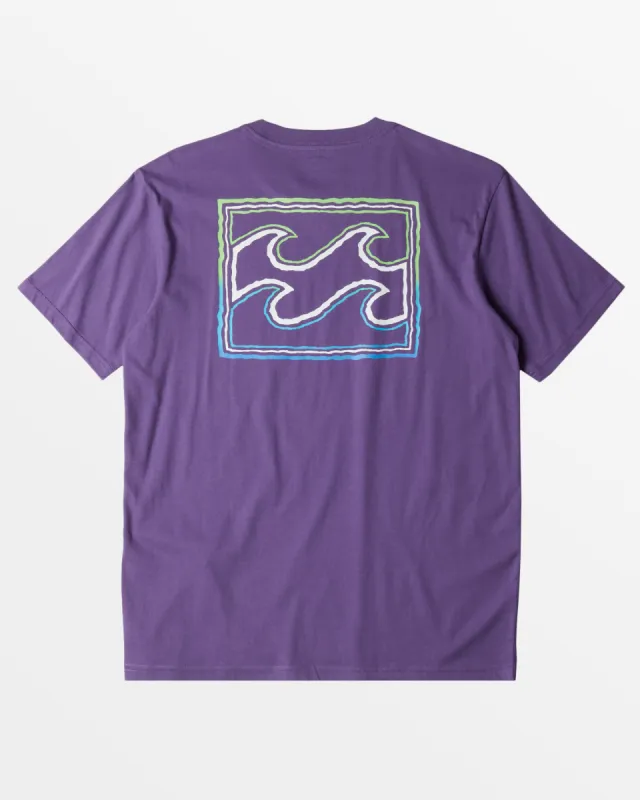 Crayon Wave T-Shirt - Deep Plum sold by Billabong