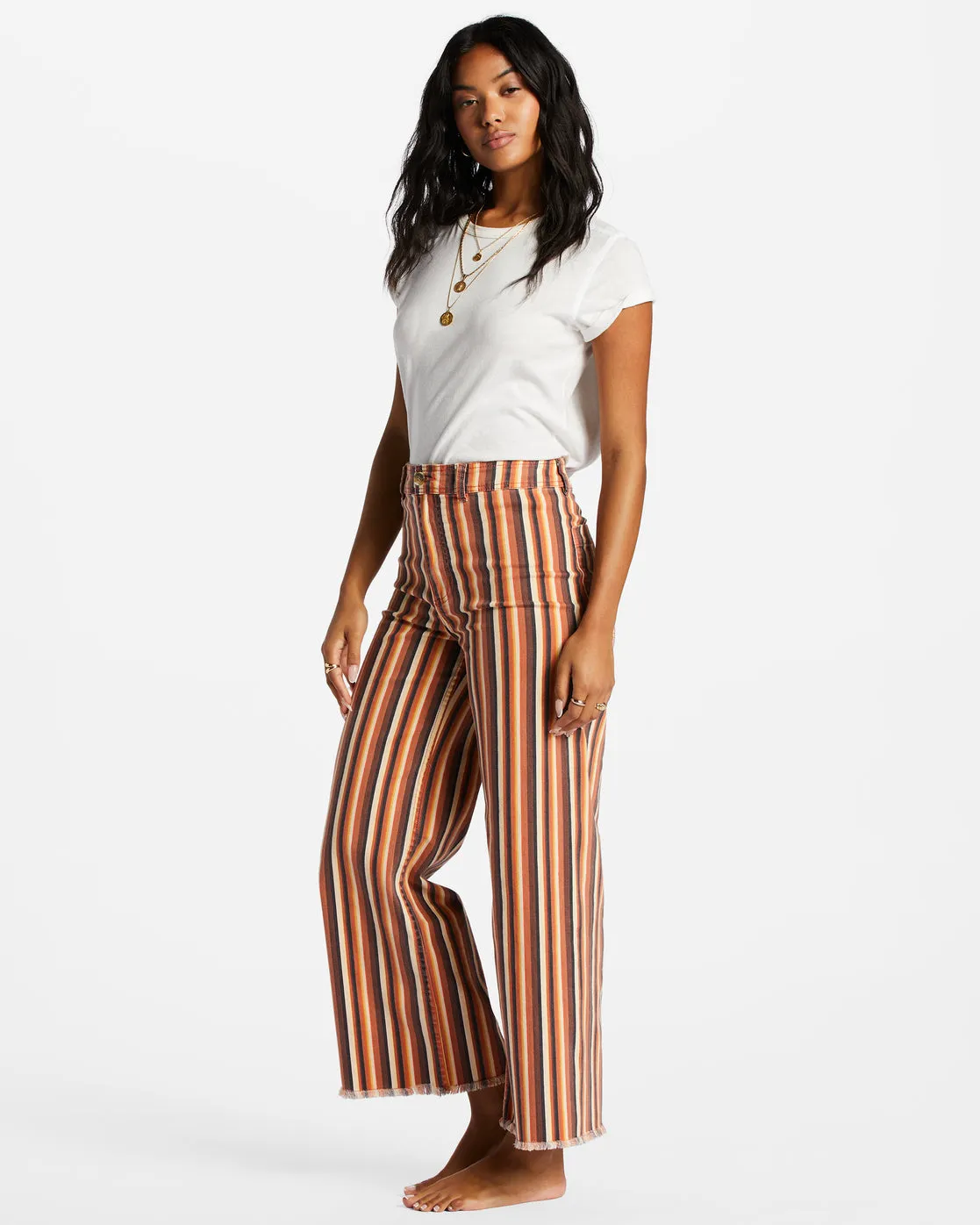 Free Fall Print High-Waist Pants - Fire Side sold by Billabong product image thumbnail 3