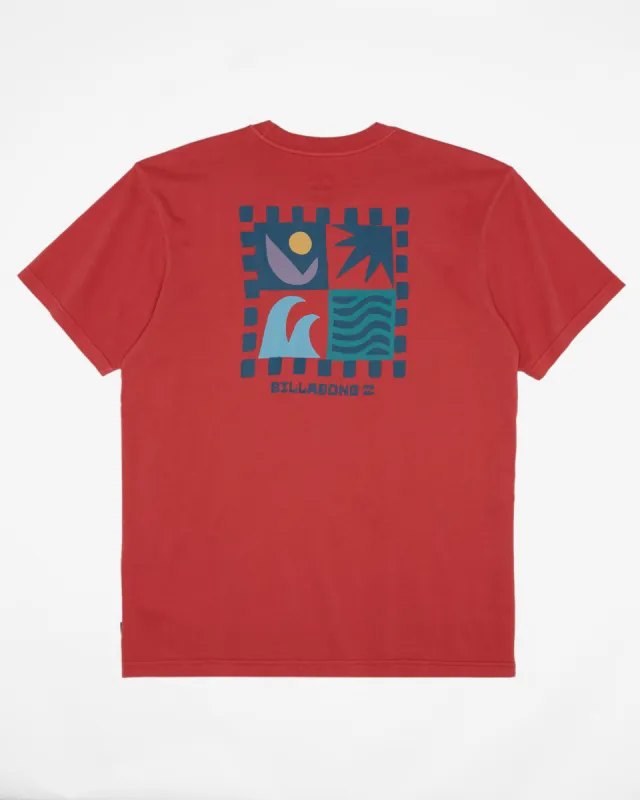 Boys Boxed In Short Sleeve T-Shirt - Coral sold by Billabong