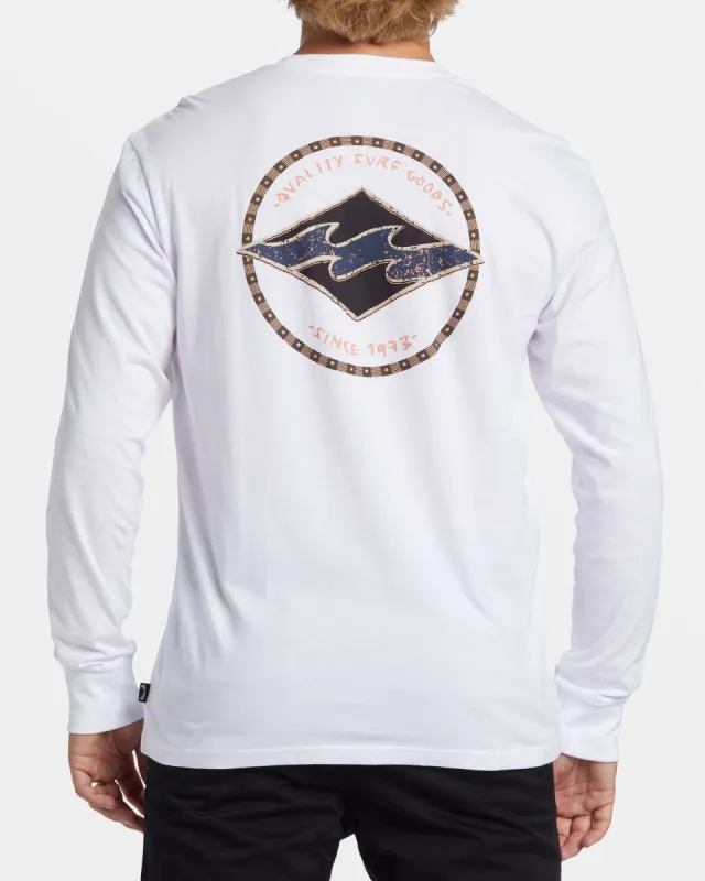Rotor Diamond Long Sleeve T-shirt - White sold by Billabong
