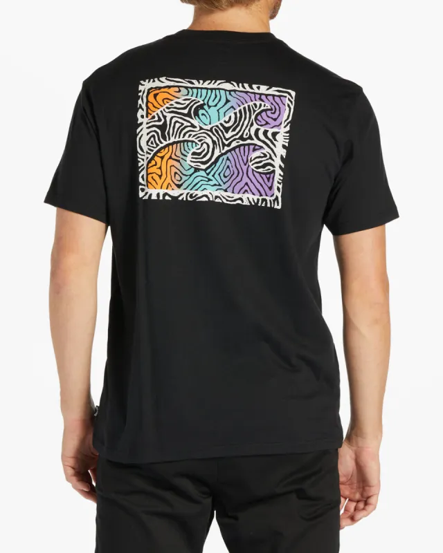 Crayon Wave T-Shirt - Black sold by Billabong