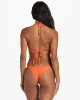 Tanlines Tie Side Tanga Bikini Bottoms - Coral Craze sold by Billabong