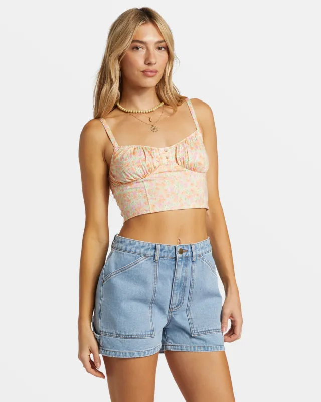 Sweet Days Fitted Tank Top - Tangy Peach made by Billabong