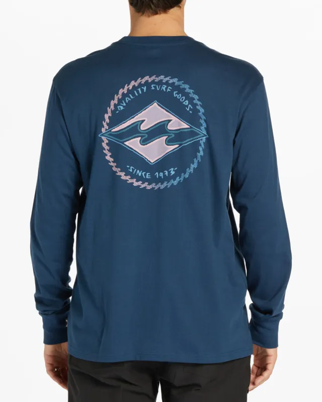 Rotor Diamond Long Sleeve T-Shirt - Dark Blue sold by Billabong