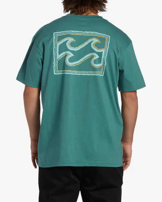 Crayon Wave T-Shirt - Billiard sold by Billabong