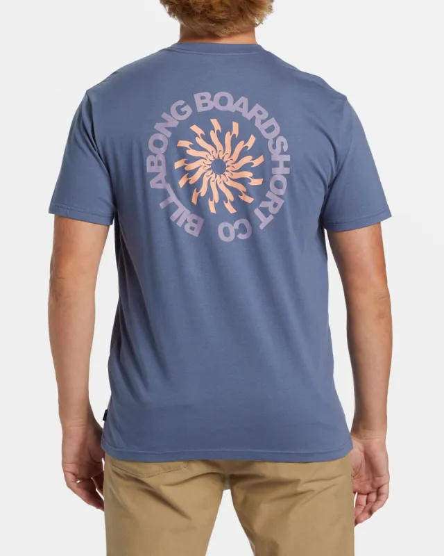 Whirlpool T-Shirt - Slate Blue sold by Billabong