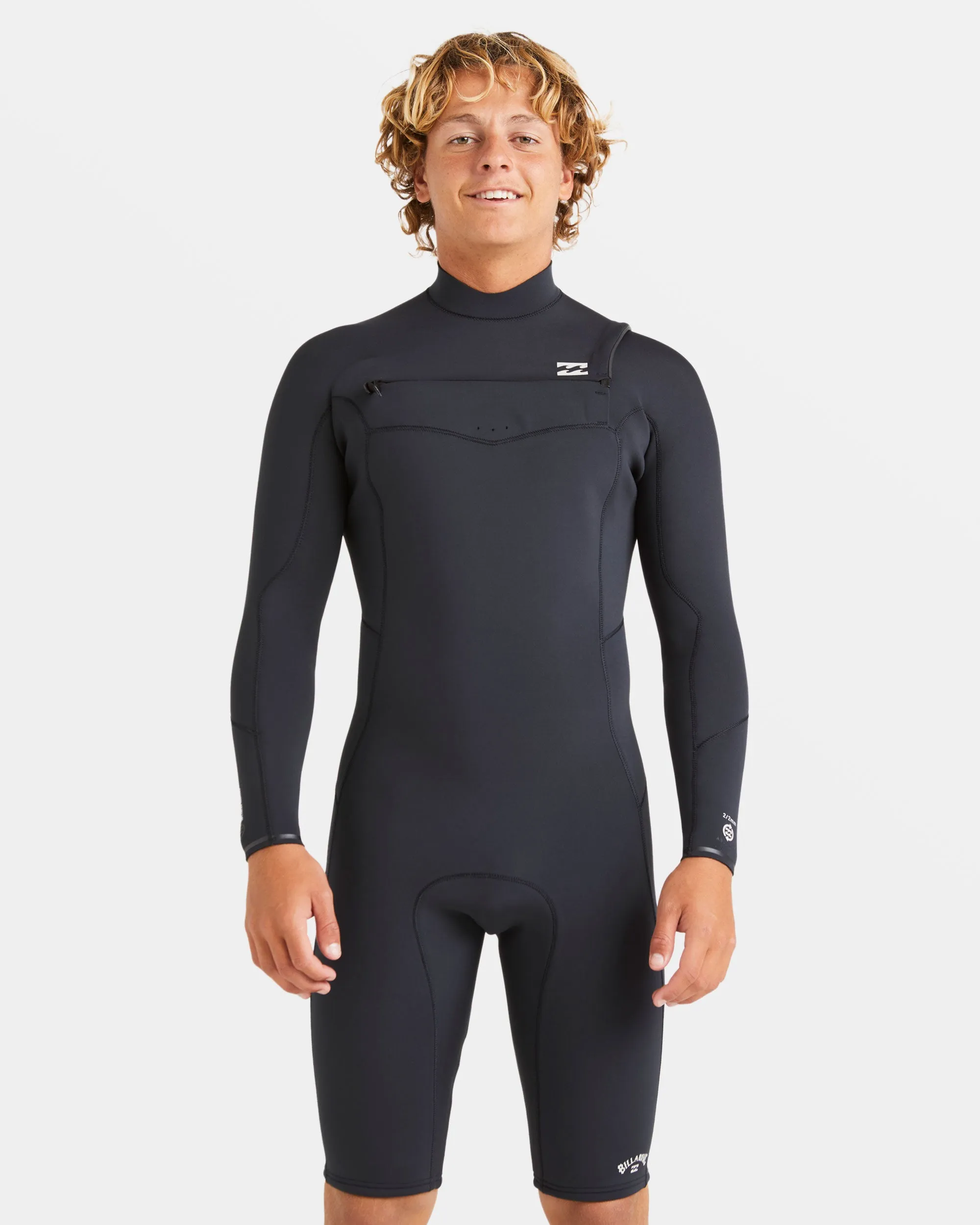 2/2mm Absolute Natural Upcycler Chest Zip Long Sleeve Springsuit - Black sold by Billabong product image thumbnail 4