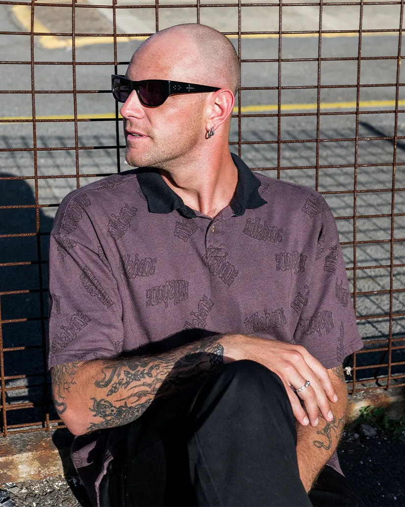 Shibuya Short Sleeve Polo T-shirt - Plum sold by Billabong