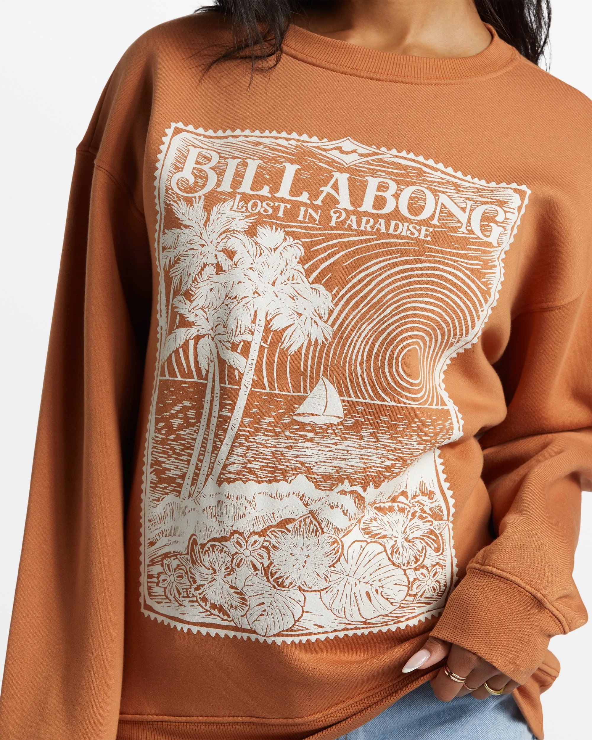 Paradise Is Here Crew Neck Sweatshirt - Toffee sold by Billabong product image thumbnail 4