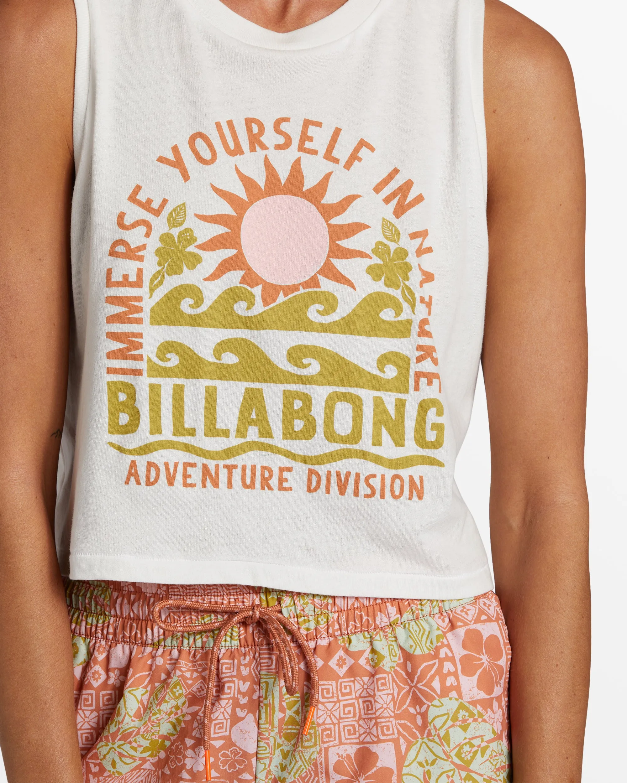 A/Div Cropped Muscle Tank Top - Salt Crystal sold by Billabong product image thumbnail 4