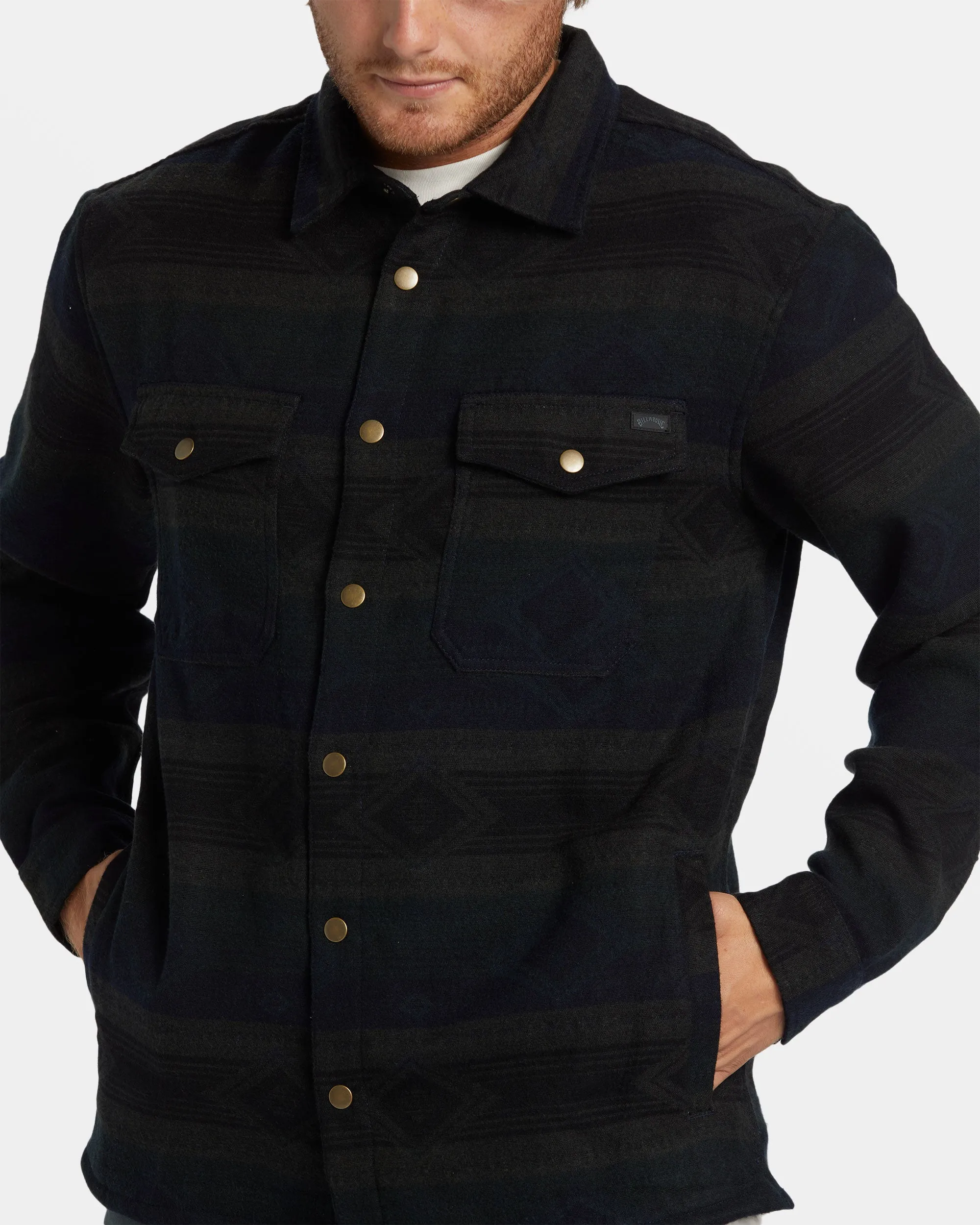Lodge Long Sleeve Flannel Shirt - Military sold by Billabong product image thumbnail 5