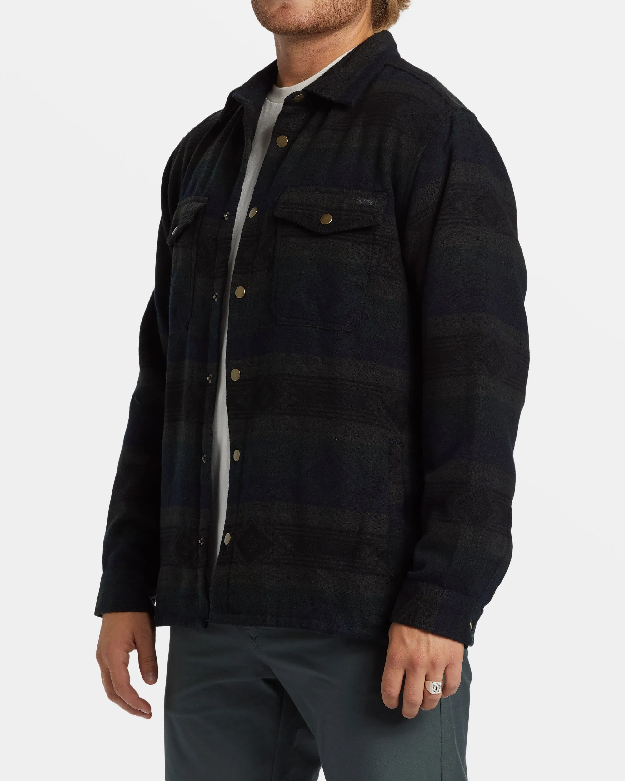 Lodge Long Sleeve Flannel Shirt - Military sold by Billabong product image thumbnail 3