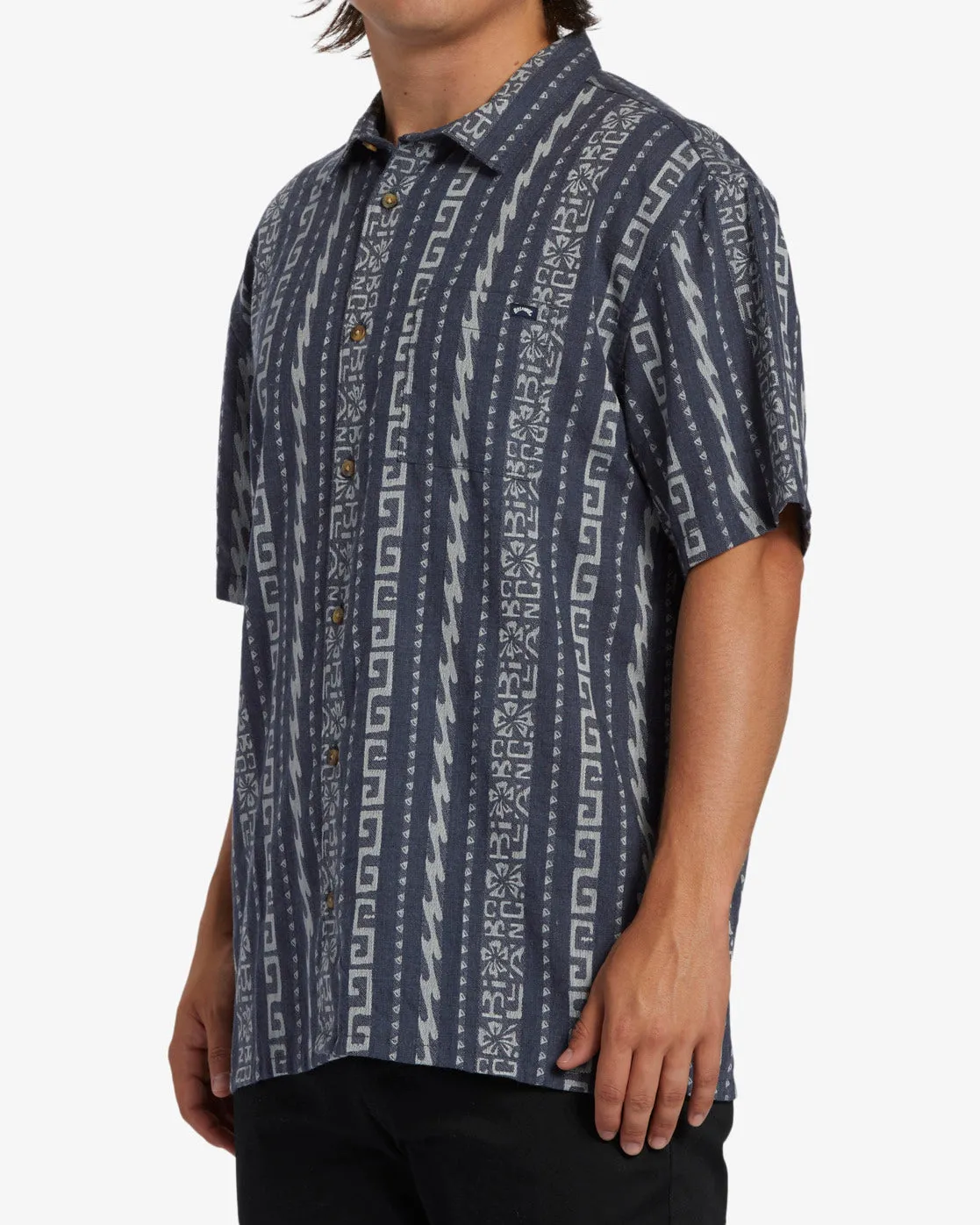 Sundays Jacquard Short Sleeve Shirt - Slate Blue sold by Billabong product image thumbnail 5