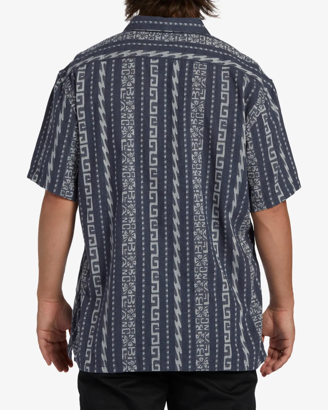 Sundays Jacquard Short Sleeve Shirt - Slate Blue sold by Billabong product image thumbnail 3