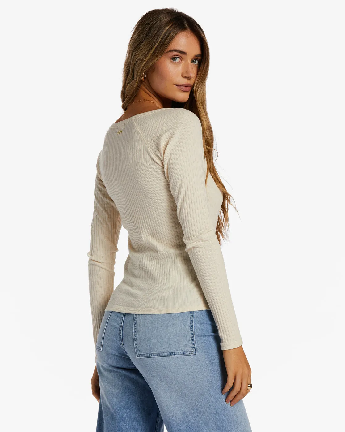 Call Me Rib Knit Top - Antique White sold by Billabong product image thumbnail 3