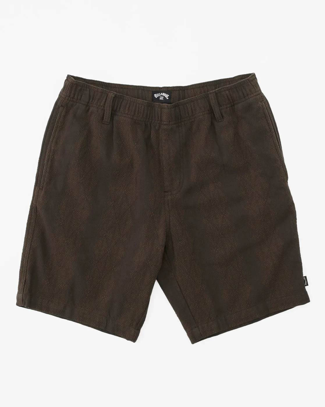 Larry Jacquard 19" Elastic Shorts - Charcoal sold by Billabong