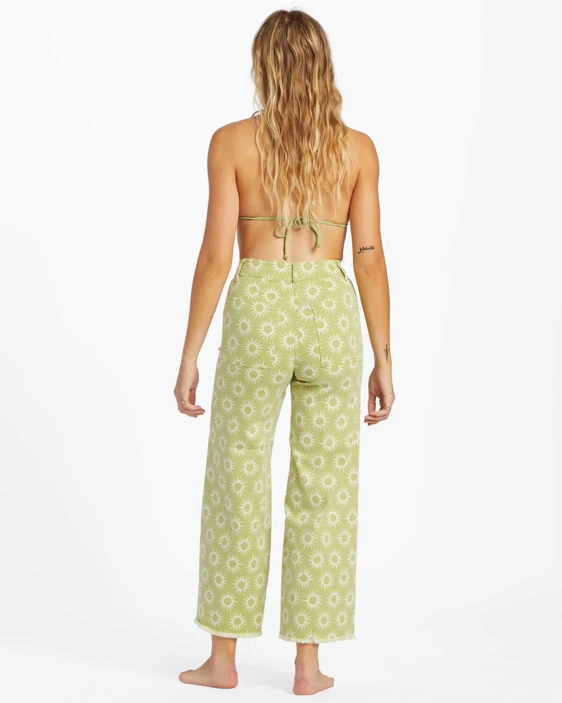 Free Fall Print High-Waist Pants - Green Eyes sold by Billabong product image thumbnail 5