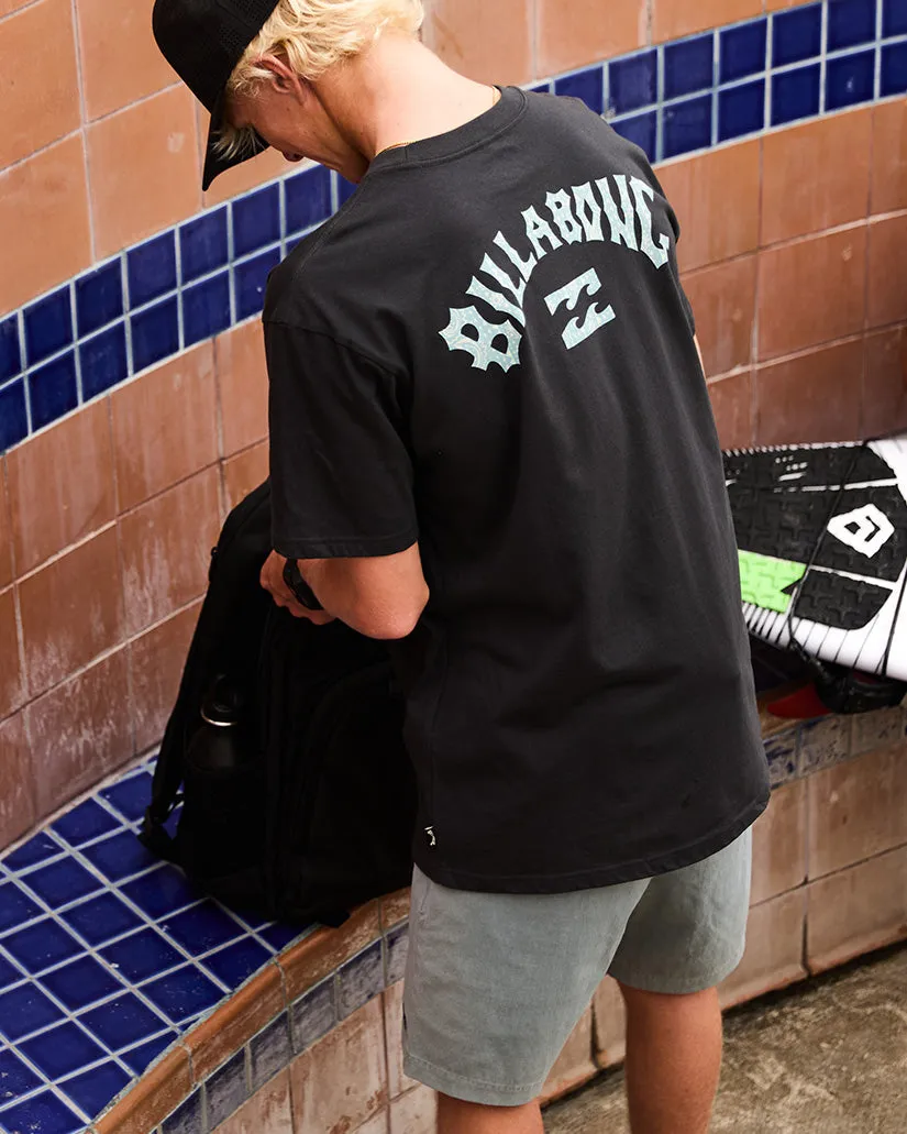 Arch Fill T-shirt - Washed Black sold by Billabong