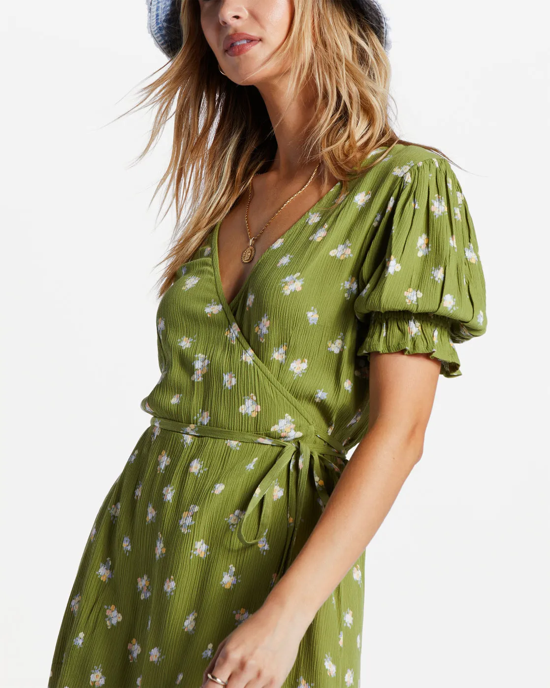 Chiquita Mini Wrap Dress - Green Eyes sold by Billabong product image thumbnail 5