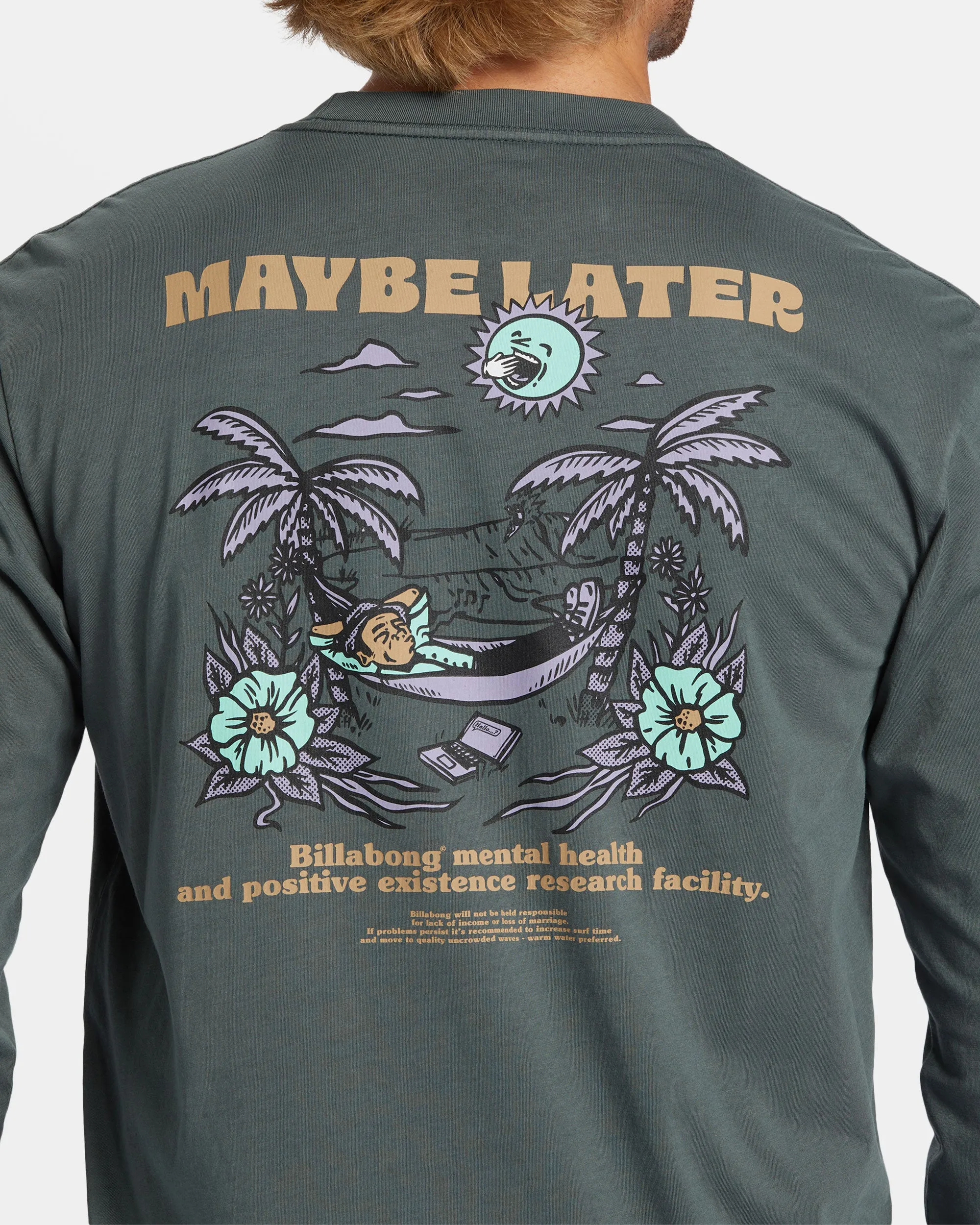 Relax Long Sleeve T-shirt - Slate Green sold by Billabong product image thumbnail 3