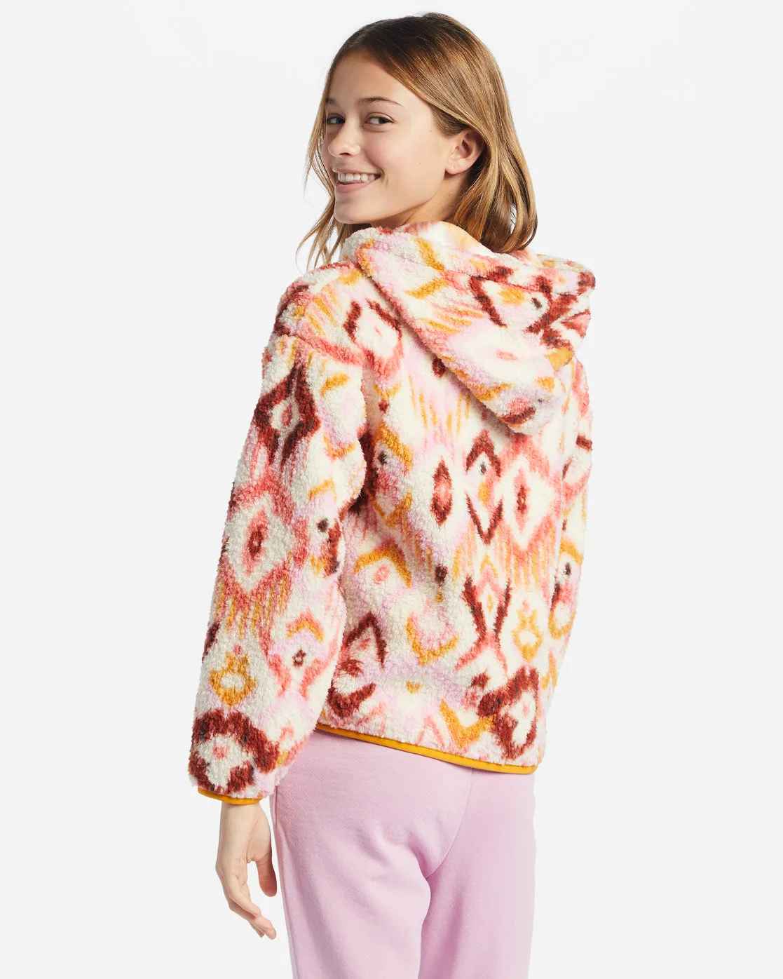 Girls Just In Time Half-Zip Pullover Sweatshirt - Lavender Kiss sold by Billabong product image thumbnail 3