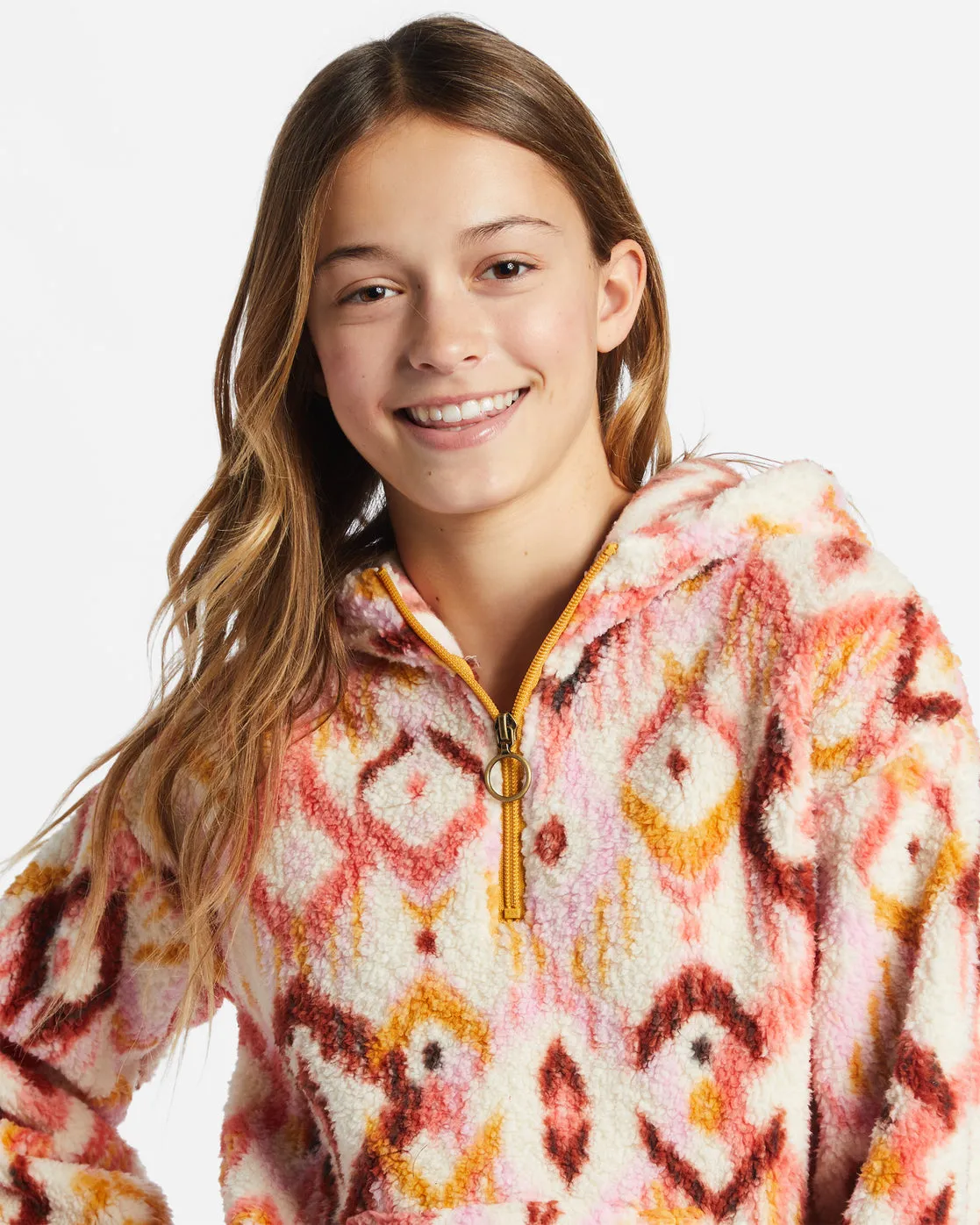 Girls Just In Time Half-Zip Pullover Sweatshirt - Lavender Kiss sold by Billabong product image thumbnail 4