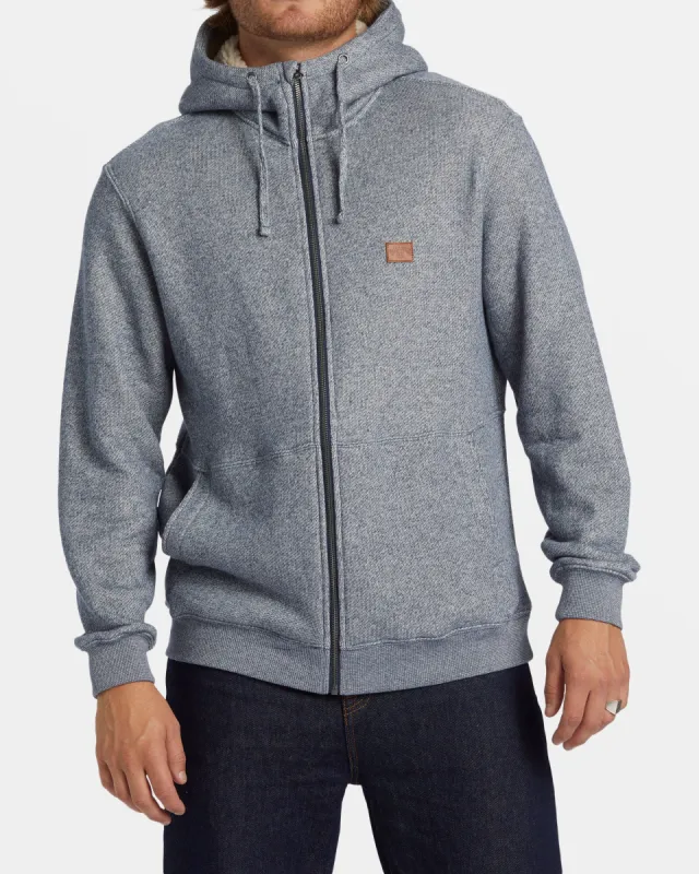 Hudson Zip Hoodie - Dusty Navy Heather sold by Billabong