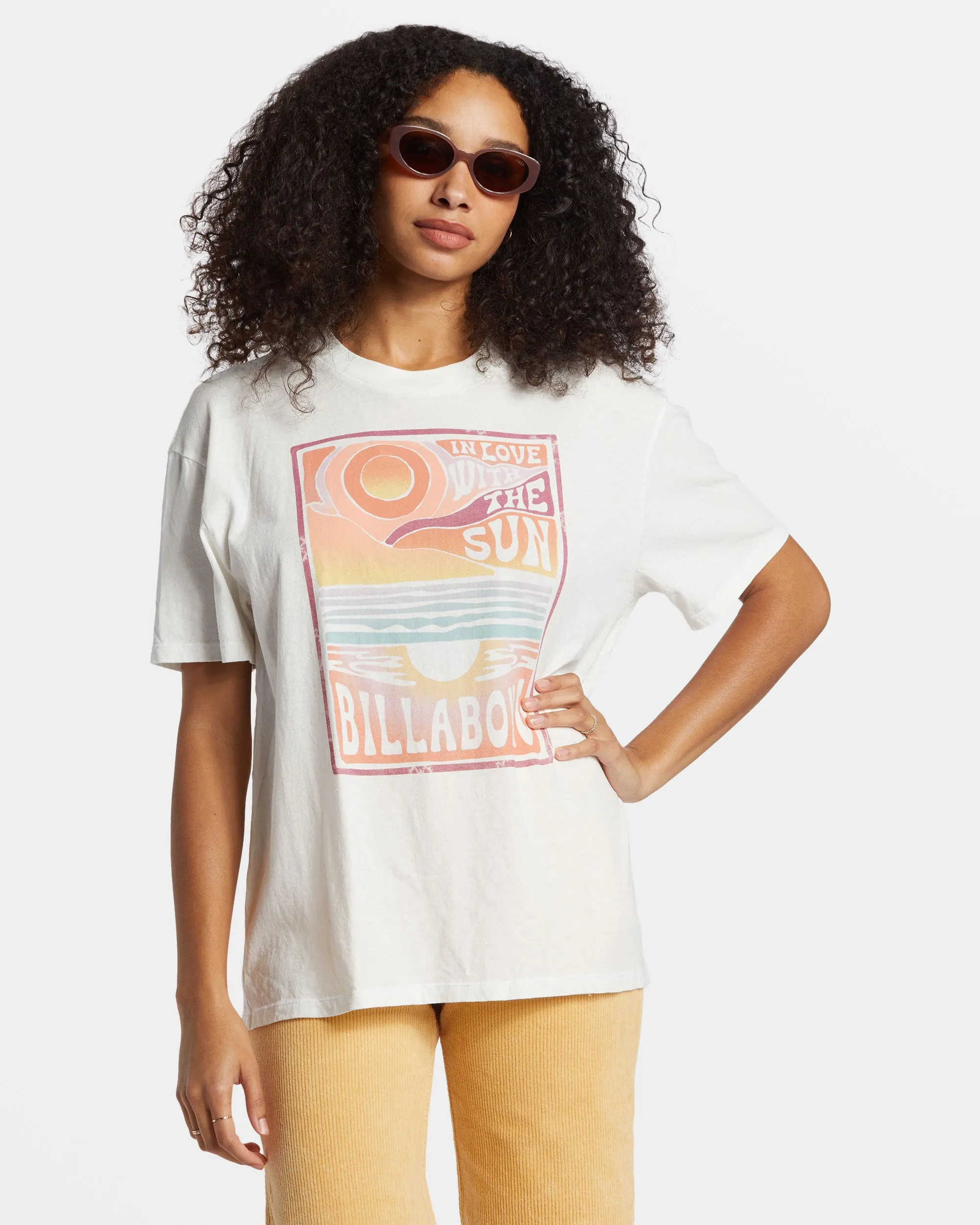 With The Sun T-Shirt - Salt Crystal sold by Billabong
