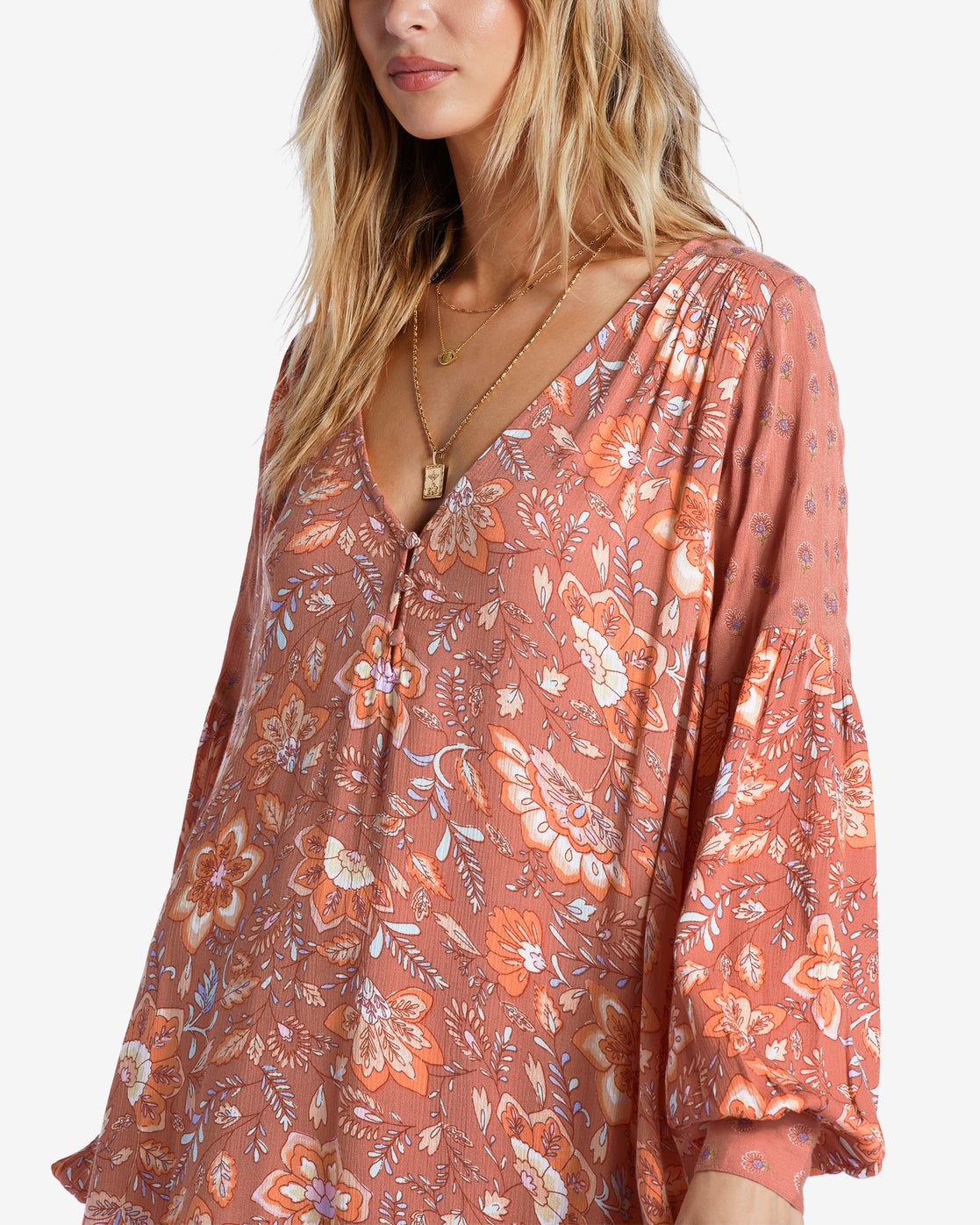 Free As Can Be Babydoll Dress - Rose Dawn sold by Billabong product image thumbnail 4