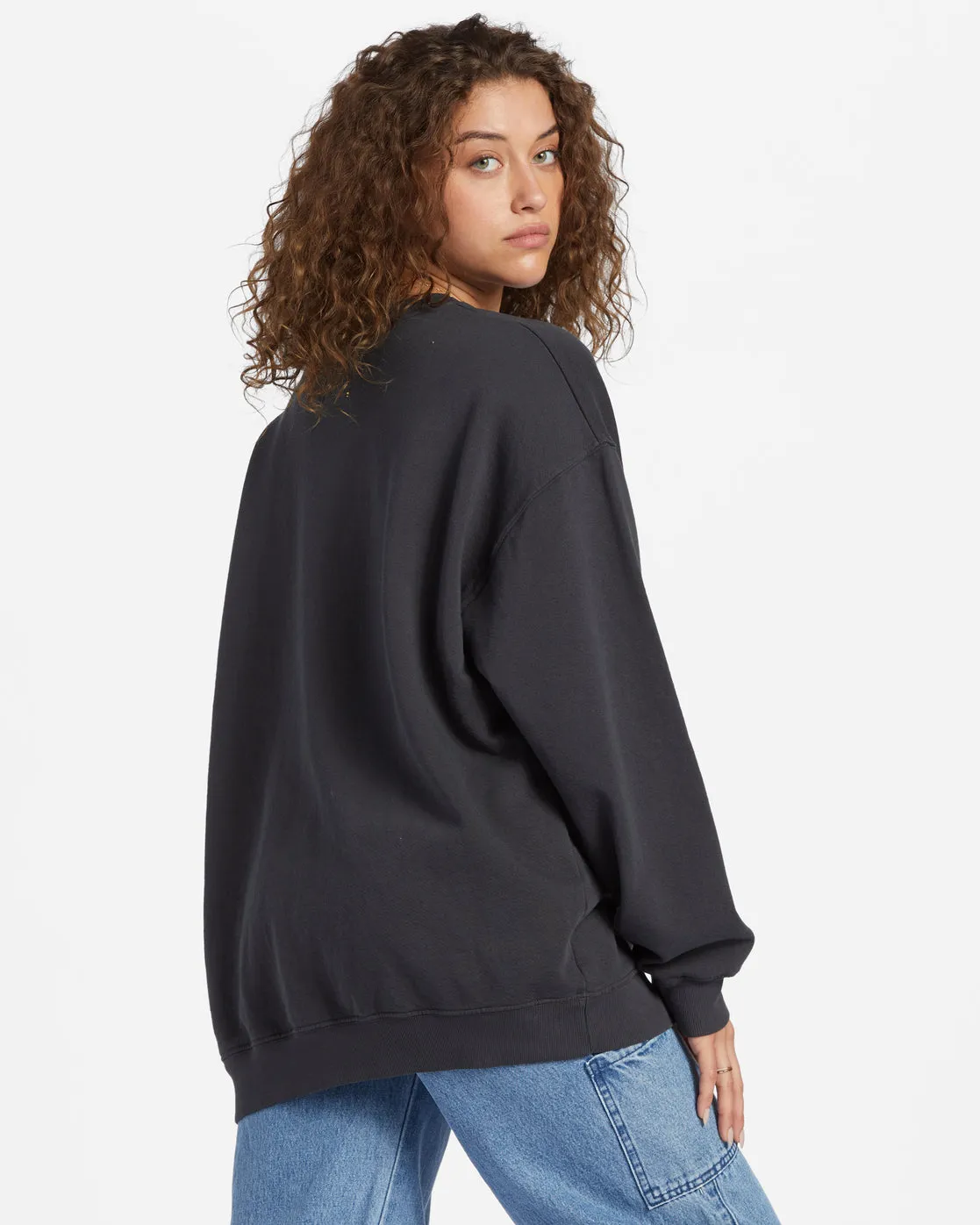 Ride In Oversized Crewneck Sweatshirt - Black Sands 3 sold by Billabong product image thumbnail 3