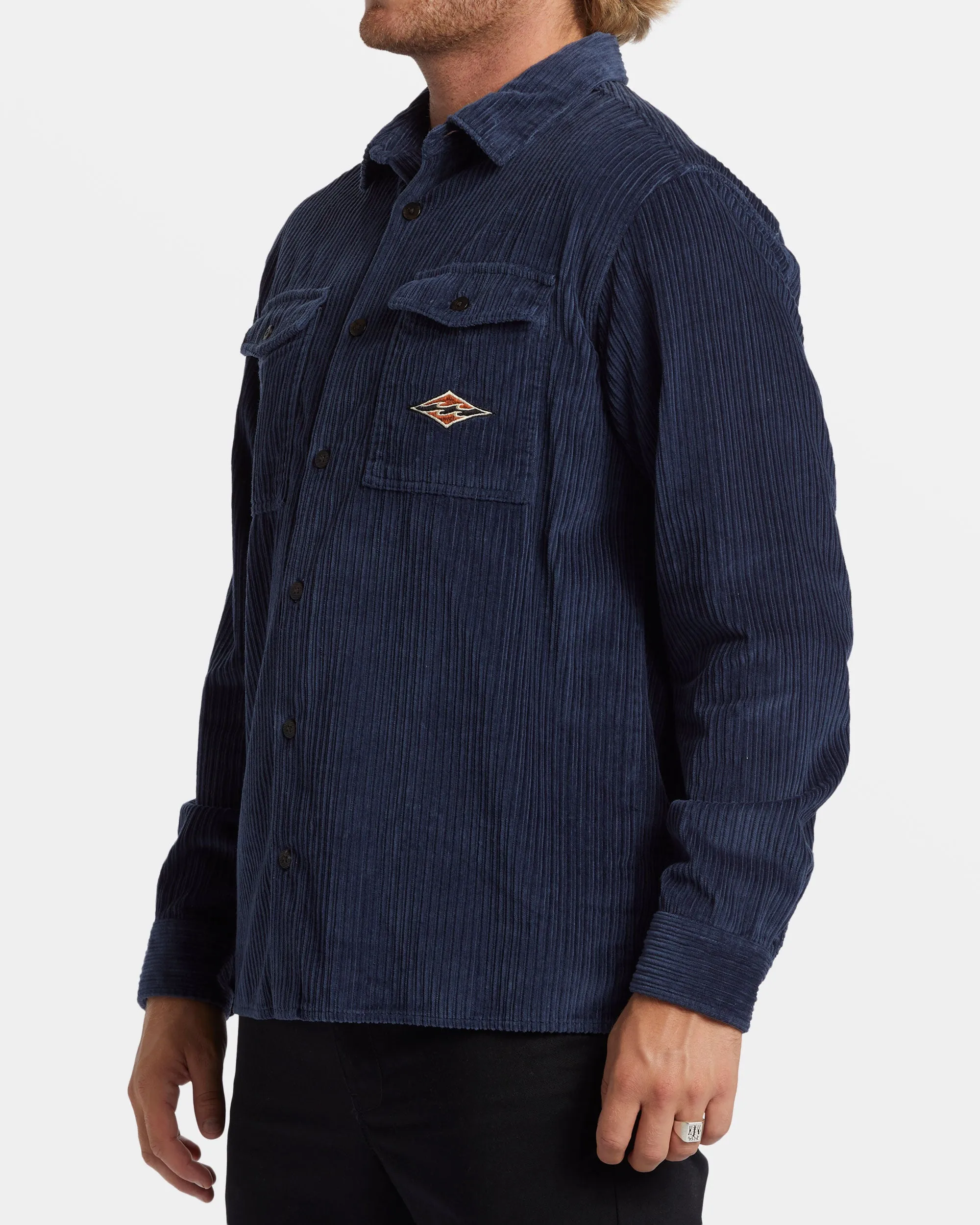 Bong Days Long Sleeve Cord Shirt - Dusty Navy sold by Billabong product image thumbnail 4