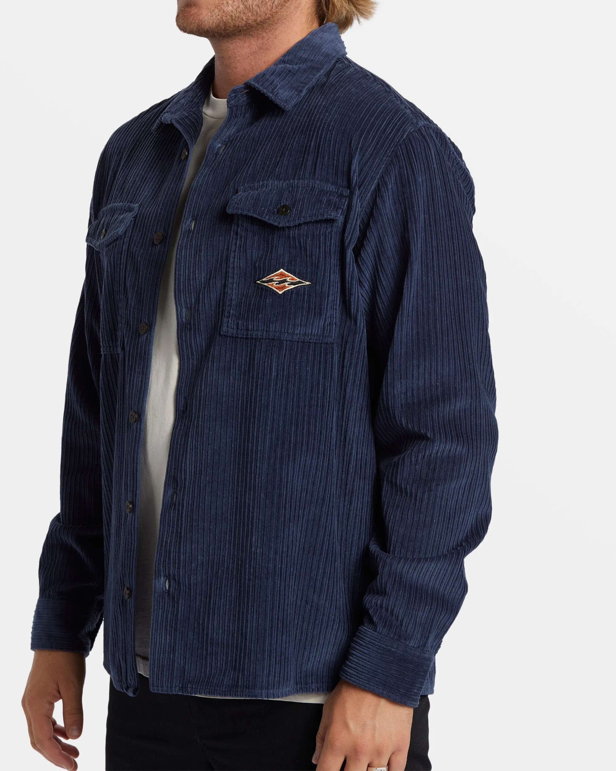 Bong Days Long Sleeve Cord Shirt - Dusty Navy sold by Billabong product image thumbnail 3