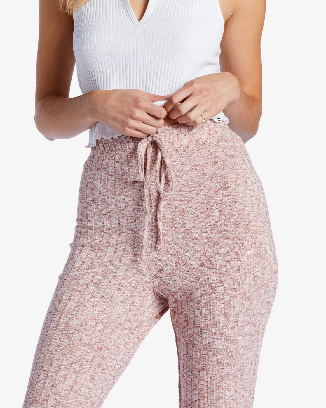 So Easy Flare Knitted Flared Trousers - Sweet Tea sold by Billabong product image thumbnail 4