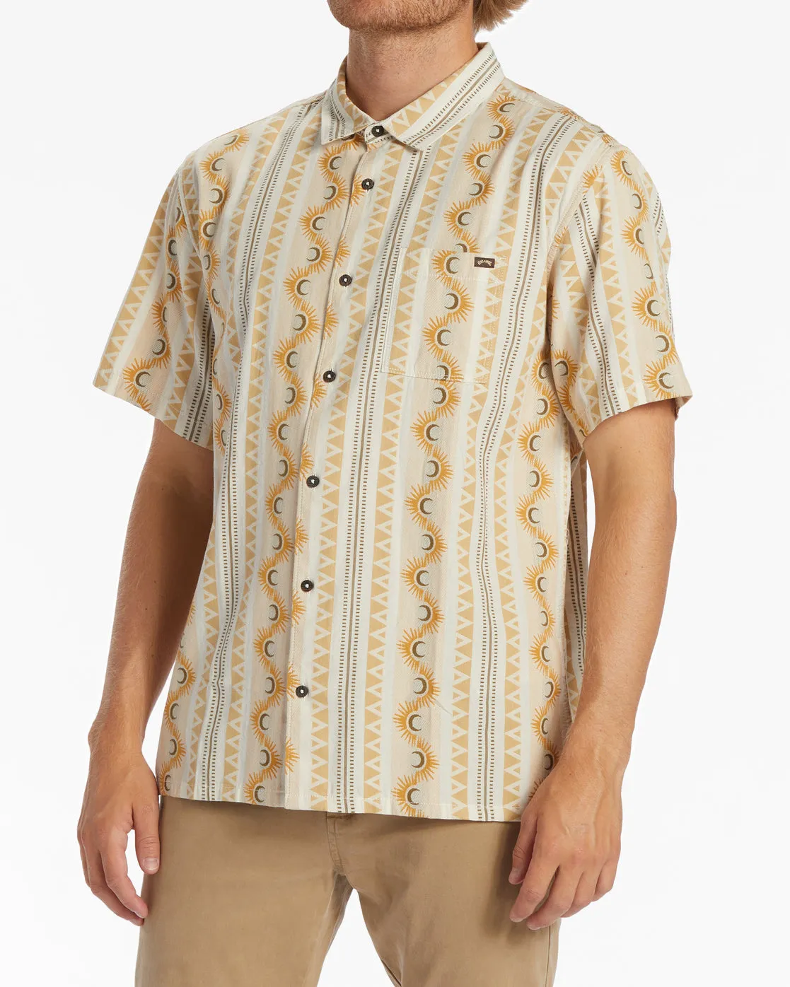 Sundays Jacquard Short Sleeve Shirt - Stone sold by Billabong product image thumbnail 3