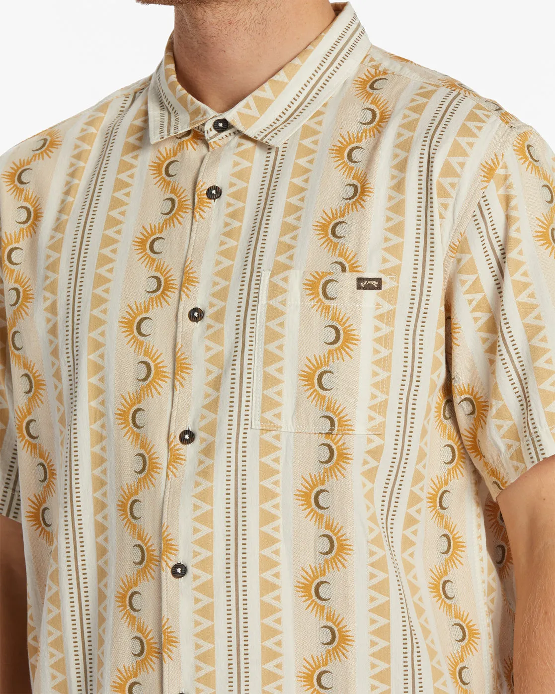 Sundays Jacquard Short Sleeve Shirt - Stone sold by Billabong product image thumbnail 4