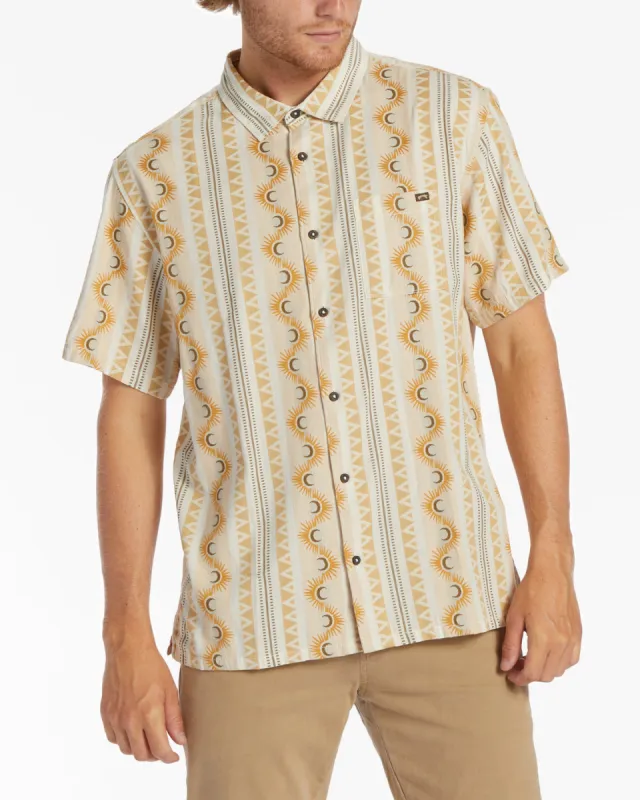 Sundays Jacquard Short Sleeve Shirt - Stone sold by Billabong