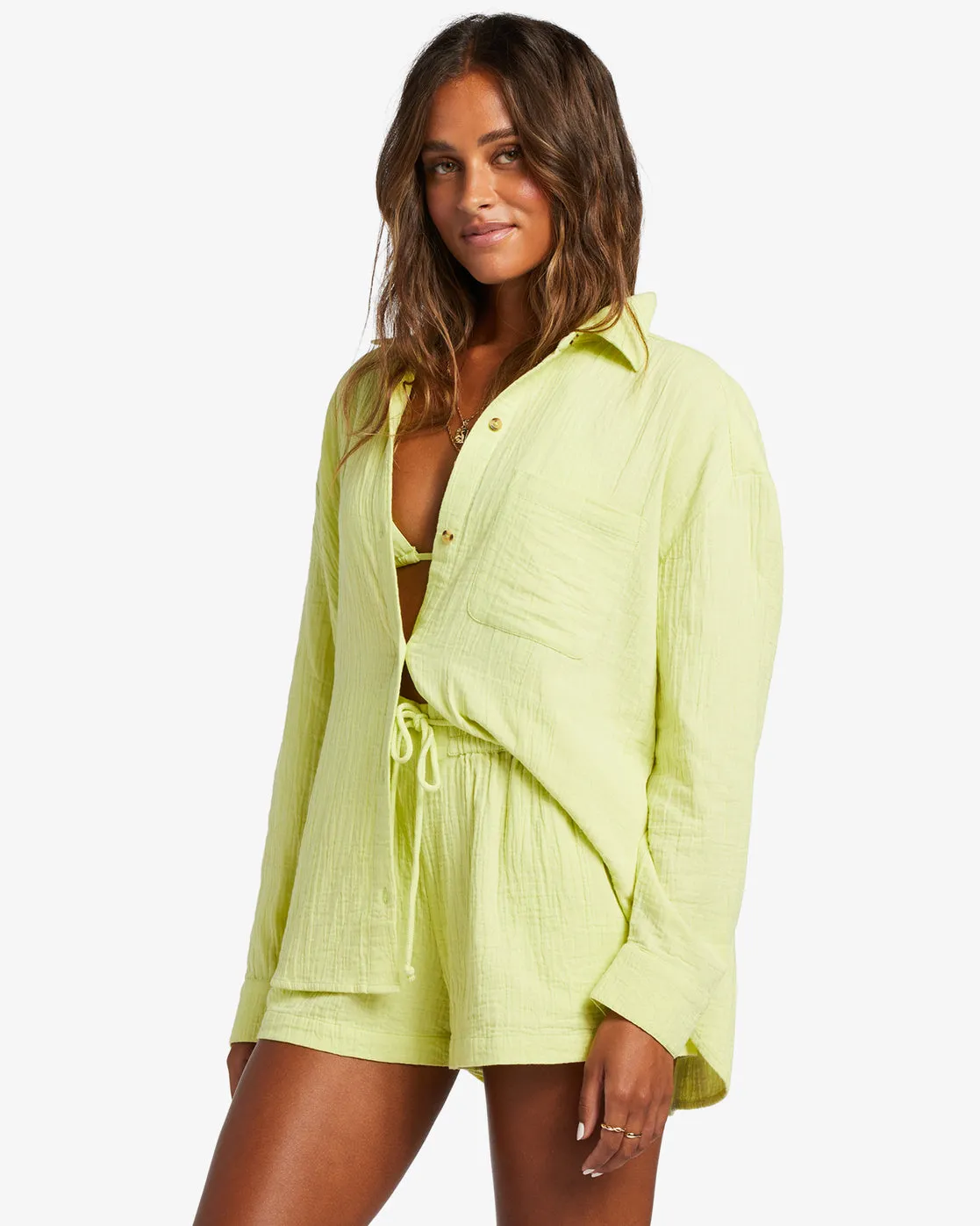 Right On Long Sleeve Shirt - Light Lime sold by Billabong product image thumbnail 5