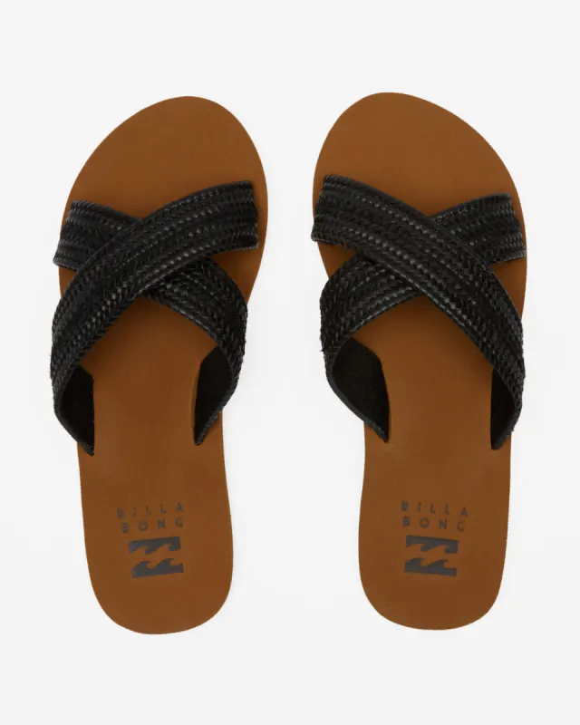 Avery Slider Sandals - Off Black sold by Billabong