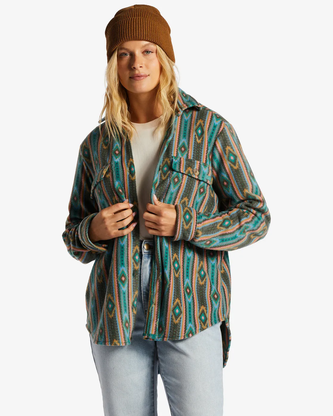 A/Div Forge Fleece Flannel Shacket - Multi sold by Billabong