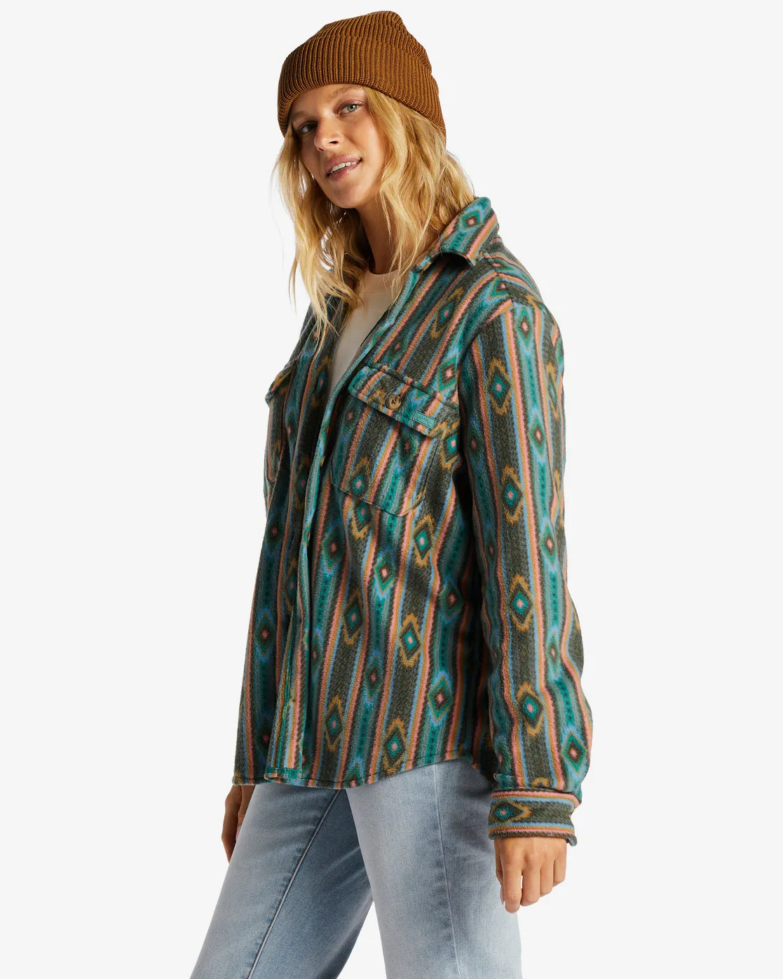 A/Div Forge Fleece Flannel Shacket - Multi sold by Billabong product image thumbnail 2