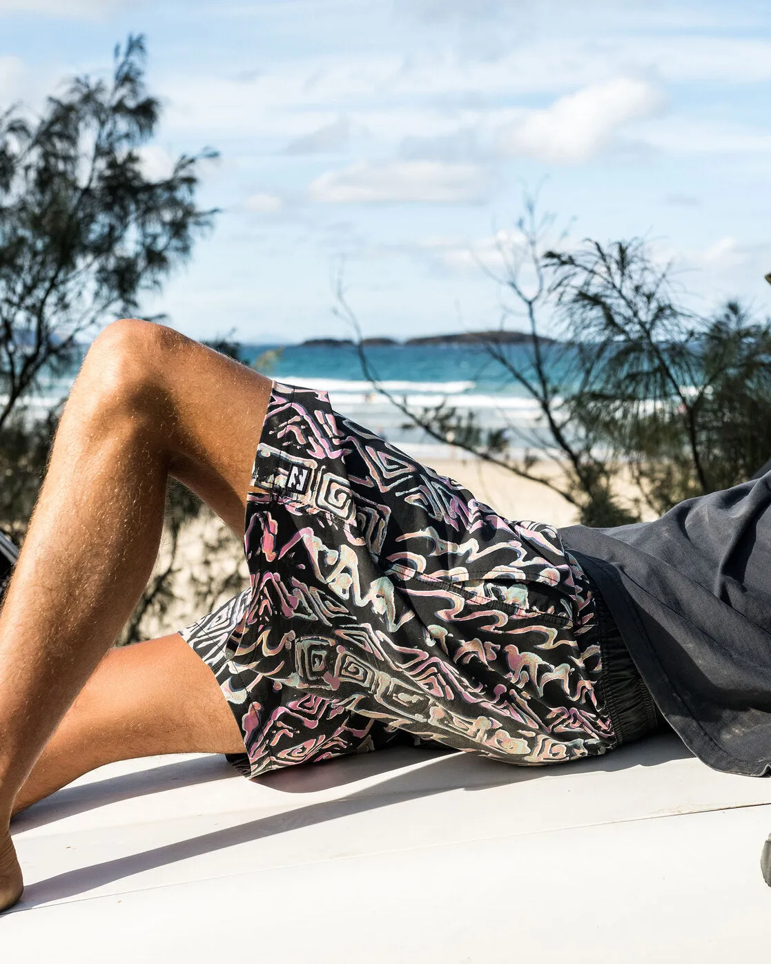 Sundays Layback 17" Swim Trunks - Asphalt sold by Billabong
