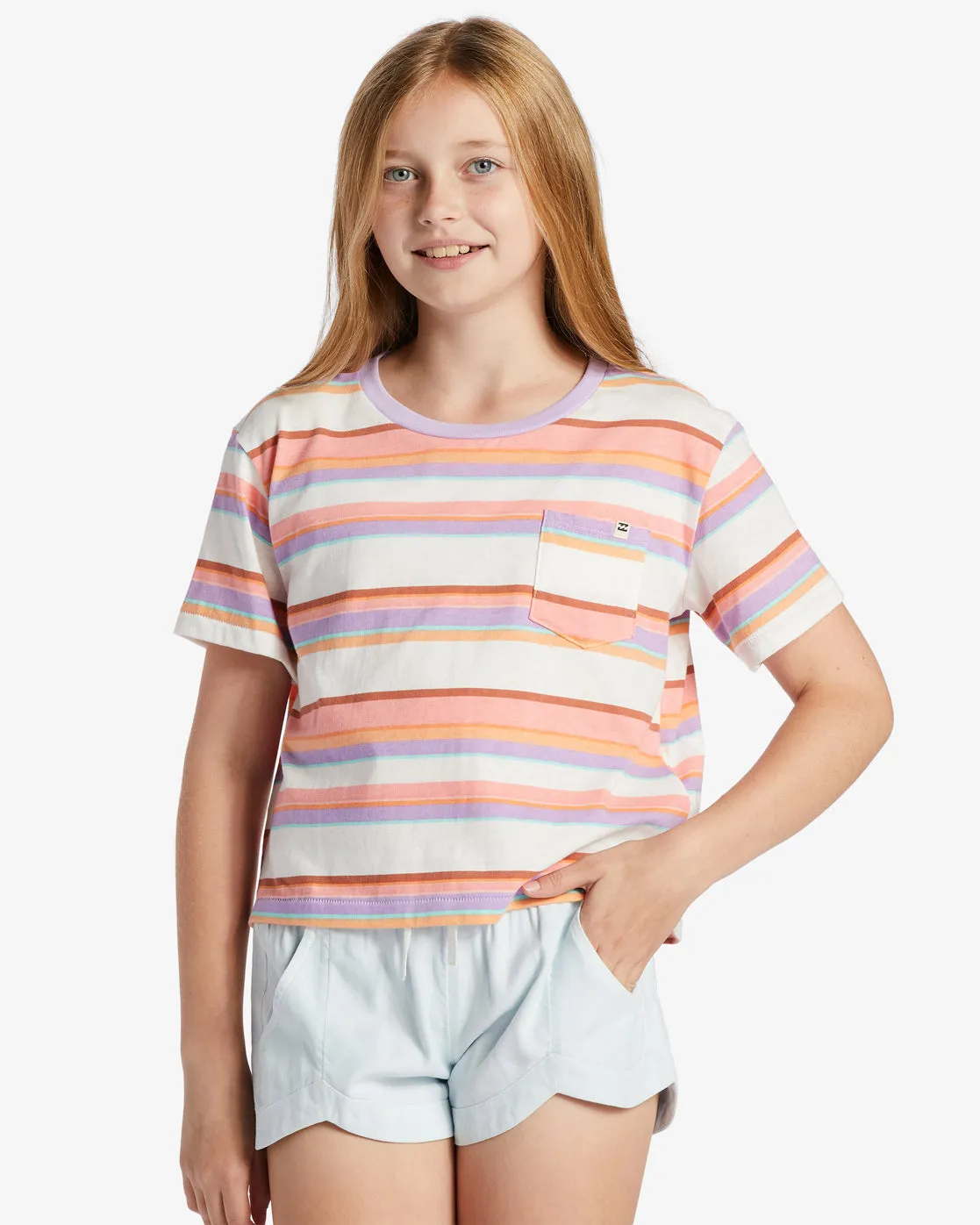 Girls Surf Days Pocket T-Shirt - Lilac Breeze sold by Billabong
