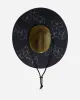 Tides Print Straw Lifeguard Hat - Asphalt sold by Billabong
