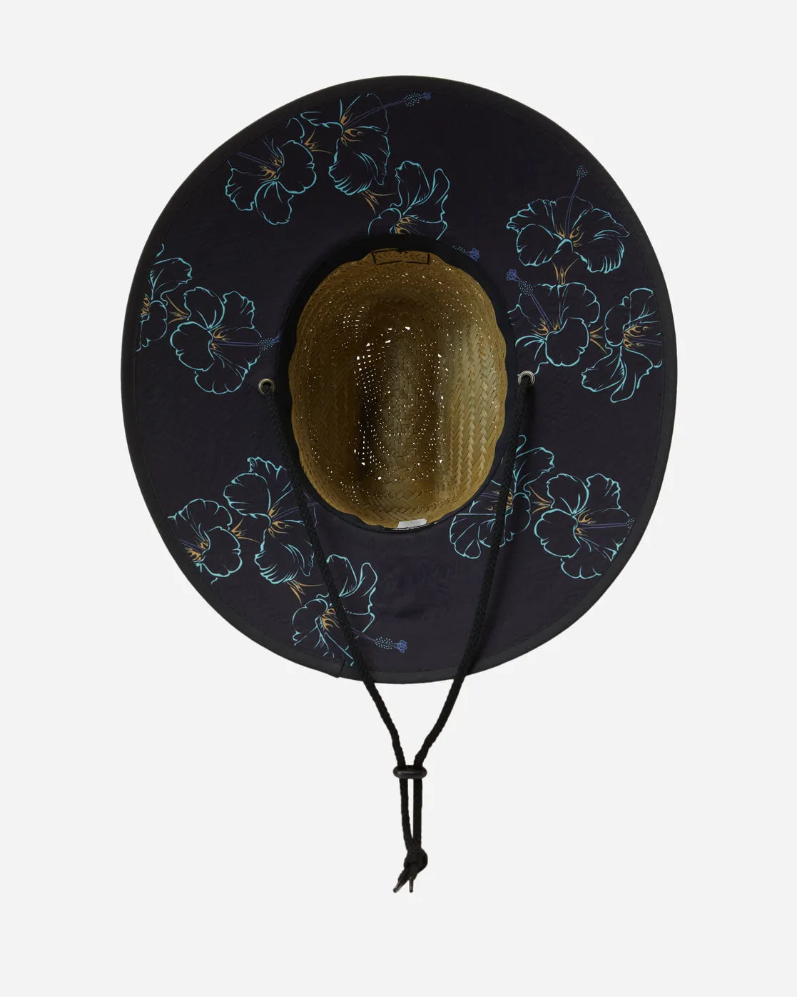 Tides Print Straw Lifeguard Hat - Asphalt sold by Billabong product image thumbnail 2