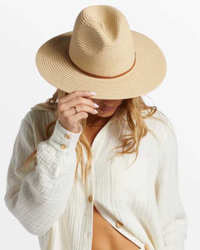 Tides Packable Straw Fedora - Natural sold by Billabong