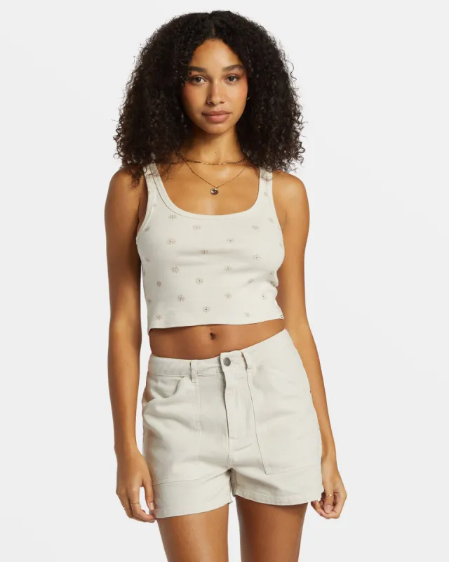 Sun Goddess Printed Tank Top - Cobblestone sold by Billabong